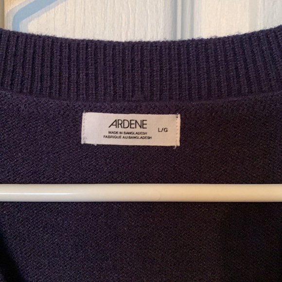 Navy Blue Argyle Cropped Sweater Vest - Picture 3 of 4